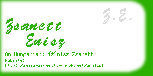 zsanett enisz business card